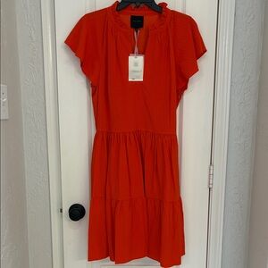 Alex Marie Vibrant Red Midi Dress